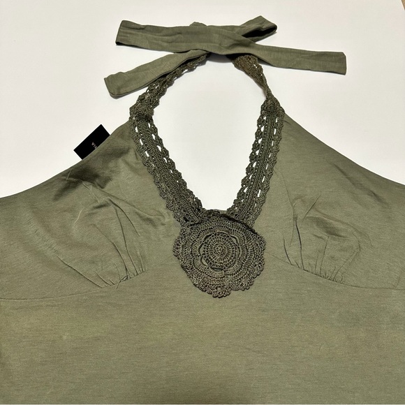 BCBG MAXAZRIA NWT Sage Halter With Embroidery SZ L - Picture 8 of 8